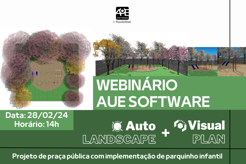  Webinário AutoLANDSCAPE + VisualPLAN praça pública com parquinho
