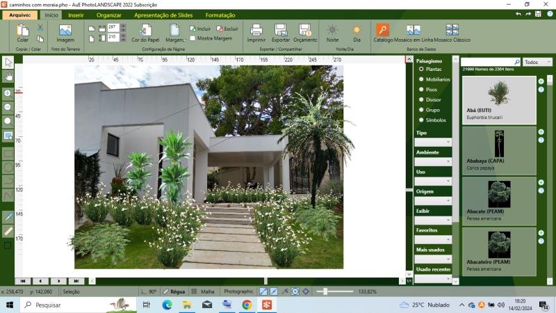  Projeto paisagístico residencial por André Luis Cenak utilizando o software da AuE, PhotoLANDSCAPE