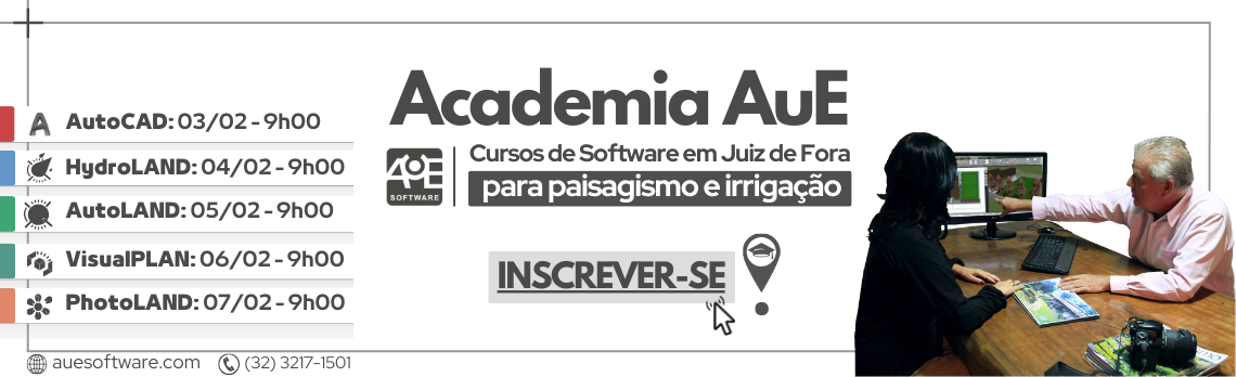 Aprenda as ferramentas principais para começar a desenhar seus projetos de paisagismo e irrigação;