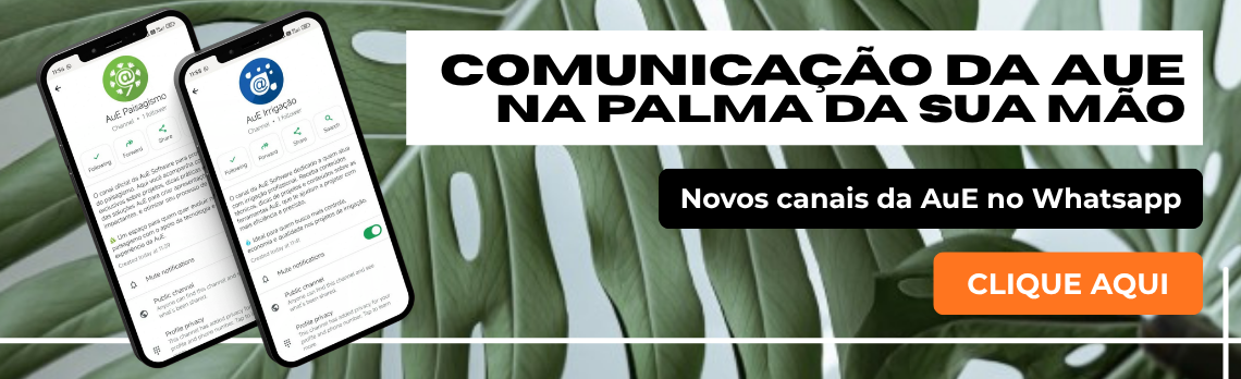 Link para canal no Whatsapp AuE Paisagismo