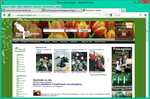 Pagina inicial do Paisagismo Digital
