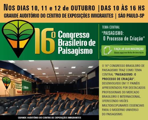 16o Congresso Brasileiro de Paisagismo