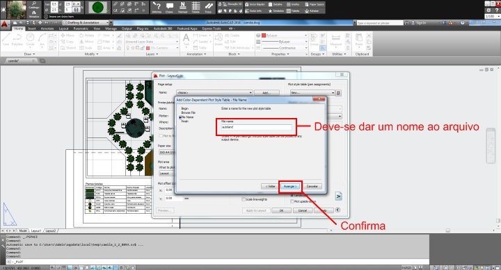 Figura 2: Nomeando um novo arquivo de configuração das linhas no AutoCAD