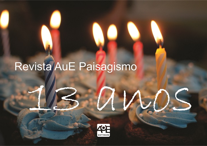 A revista AuE Paisagismo está completando 13 anos