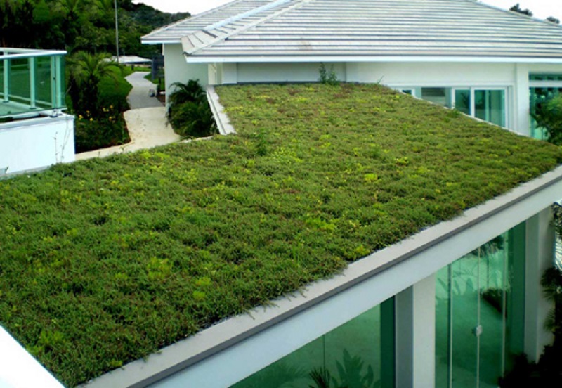 Residência em Viamão (RS) com o telhado verde