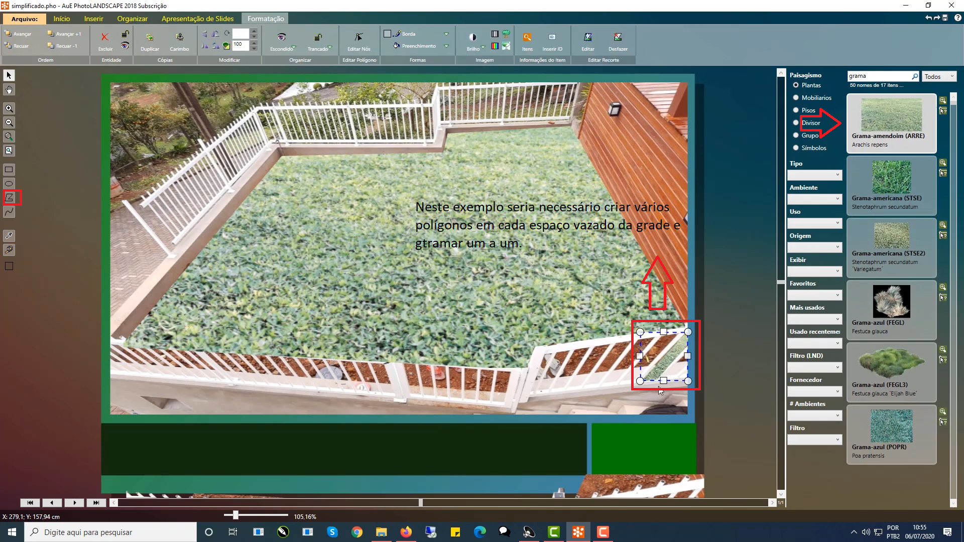 PhotoLANDSCAPE - Como fazer gramado através de grade