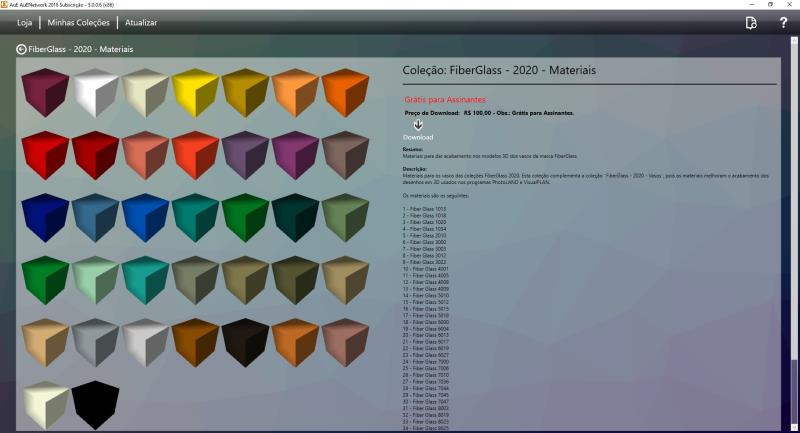 Vasos FiberGlass - Materiais para as coleções 2020