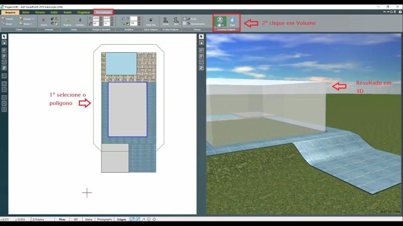 Transformando polígono en volumen con VisualPLAN