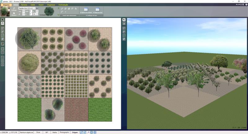 16 Árvores para AuE LandOffice reunidas em um projeto VisualPLAN