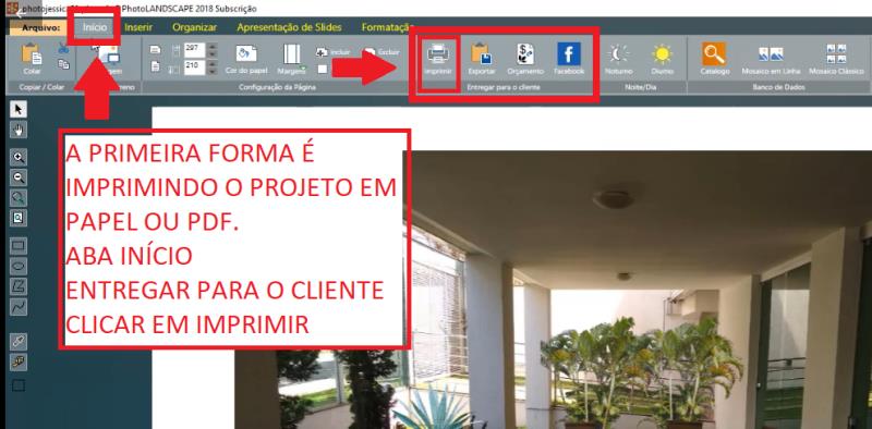 Imprimindo Projeto no PhotoLANDSCAPE