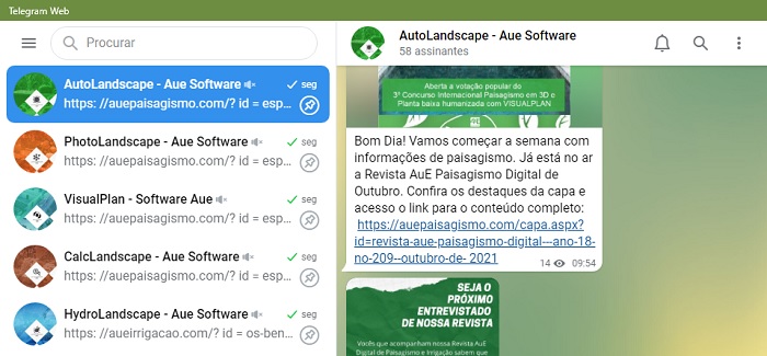 AuE Software no Telegram
