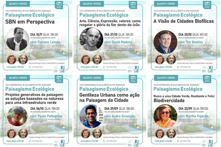 Ciclo Internacional de palestras sobre Paisagismo Ecológico da PUC-RIO