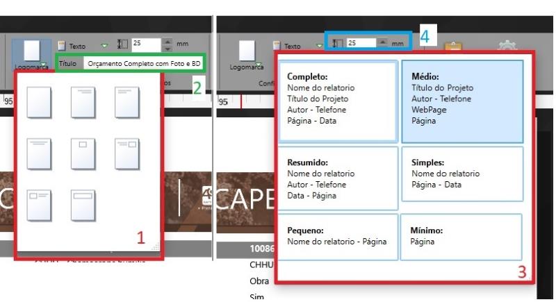 Configuração do Cabeçalho dos Relatórios