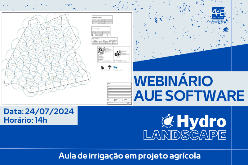 Webnário AuE Software: Aula de irrigação com HydroLANDSCAPE em terreno Agrícola