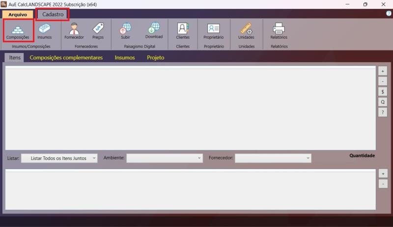 CalcLANDSCAPE 2022: Aprenda a cadastrar insumos e composições