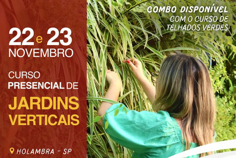 Curso Presencial de Jardins Verticais em Holambra, SP