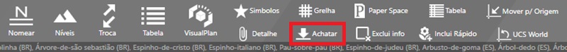 Botão ACHATAR para converter polilinhas em 3 dimensões para 2 dimensões Botão ACHATAR para converter polilinhas em 3 dimensões para 2 dimensões