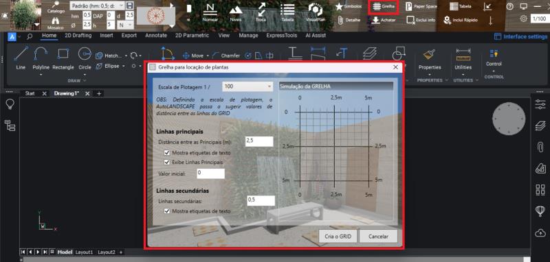 AutoLANDSCAPE 2022: Como Utilizar a Ferramenta Grelha