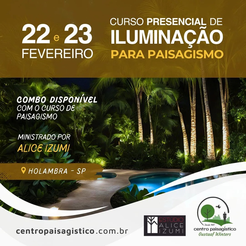 Curso de Iluminação para Paisagismo – Transforme seus Projetos à Noite!