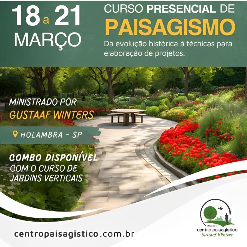 Curso Presencial de Paisagismo: Da Evolução Histórica às Técnicas de Elaboração de Projetos