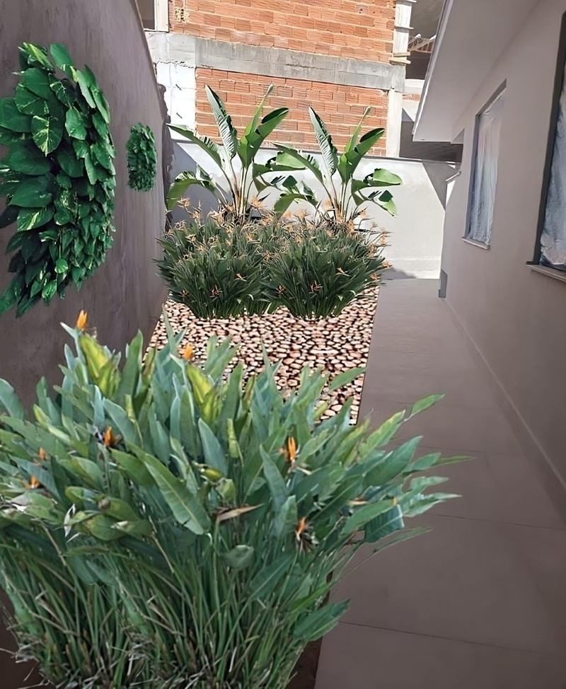 Projeto de paisagismo de aluno com uso do PhotoLANDSCAPE