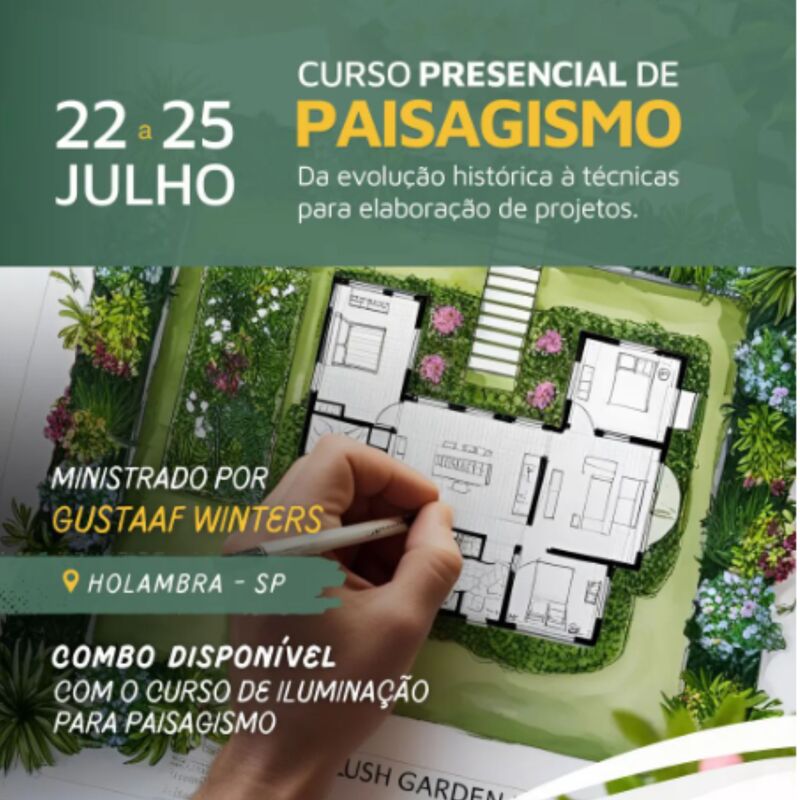 Imersão Verde: Curso de Paisagismo com Gustaaf Winters em Holambra