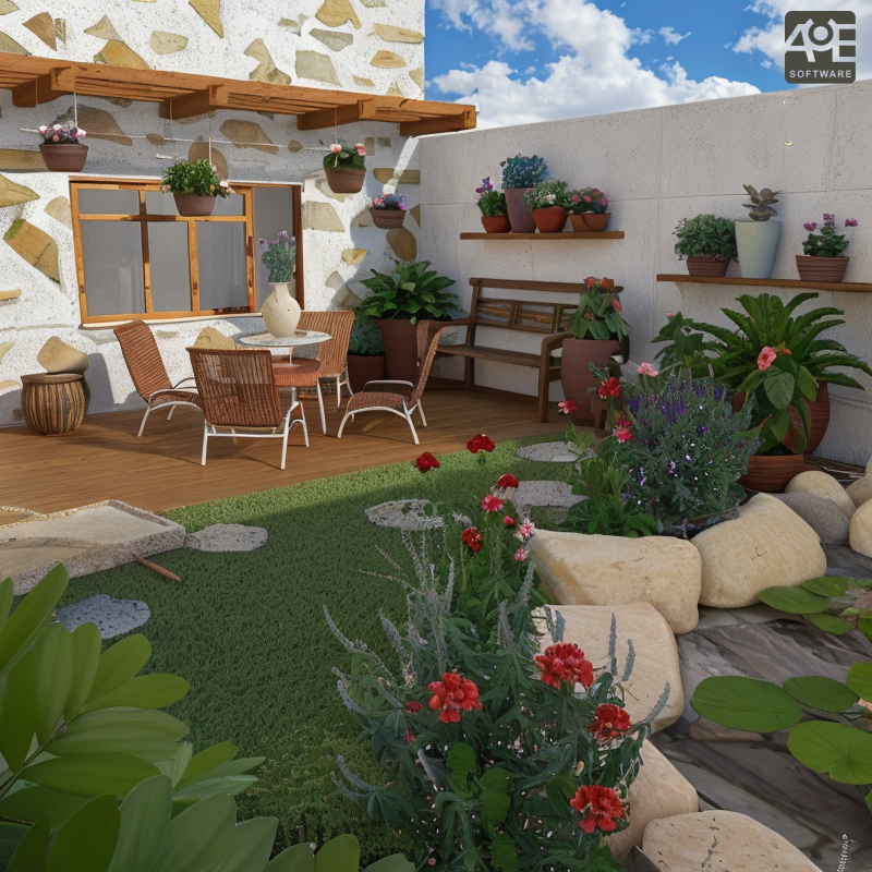 Colorindo Projetos: Arbustos e Herbáceas Floridas em 3D