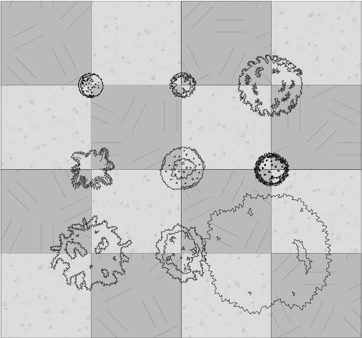 DWGs das espécies novas do software AutoLANDSCAPE