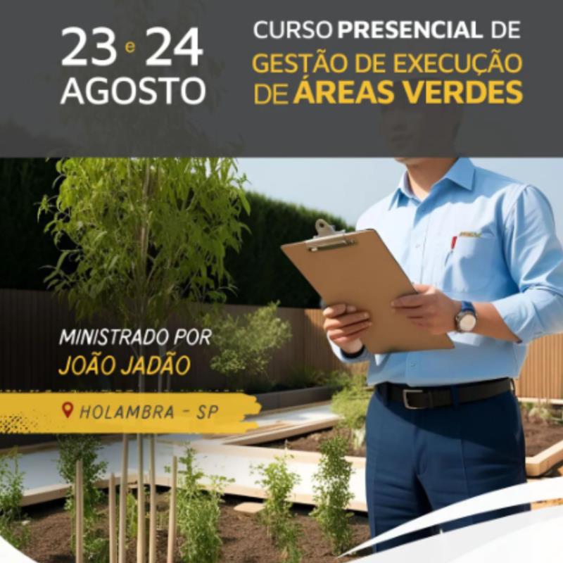 Curso Presencial em Holambra Aborda a Gestão Completa na Execução de Áreas Verdes