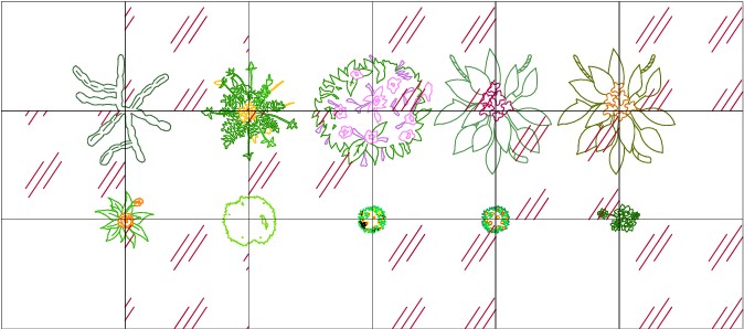 DWGs das espécies novas do software AutoLANDSCAPE