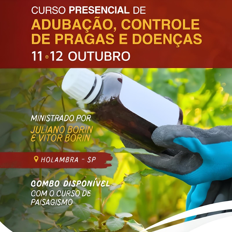 Curso de Adubação, Controle de Pragas e Doenças: Cuidando de Jardins com Consciência e Técnica