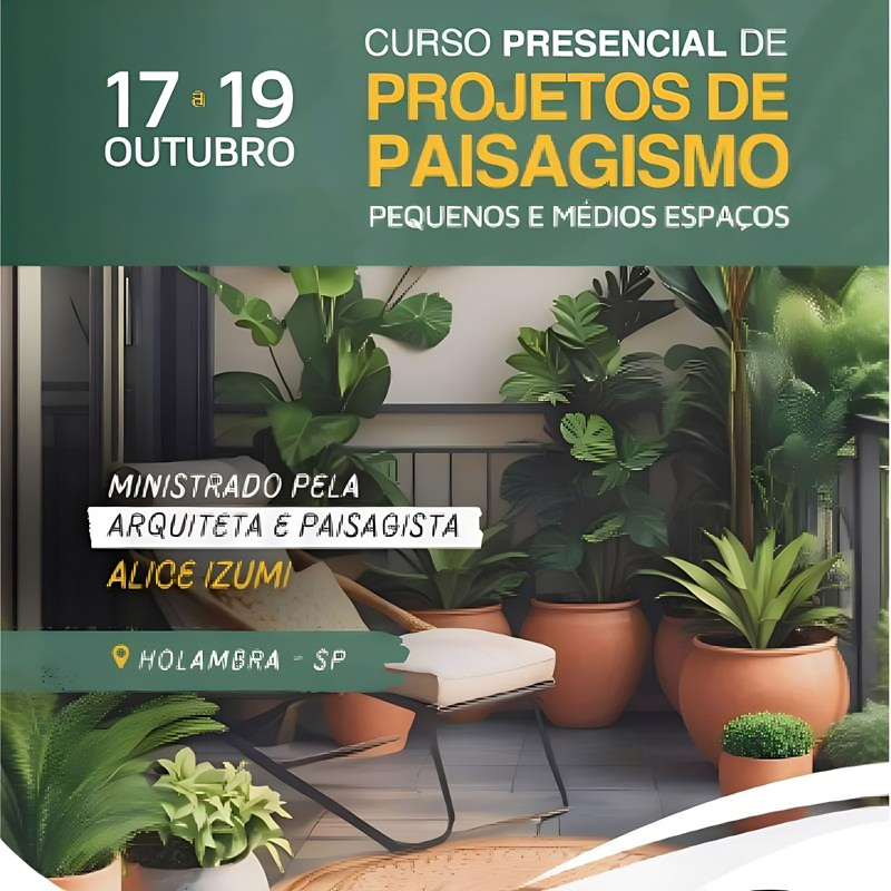 Curso de Projetos de Paisagismo: Pequenos e Médios Espaços – A Natureza como Projeto de Vida