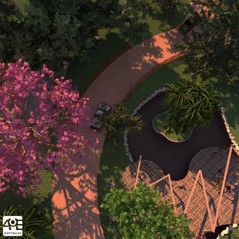 Imagem renderizada no VisualPLAN. A imagem foi gerada com a atualização BETA do renderizador LuxCore.