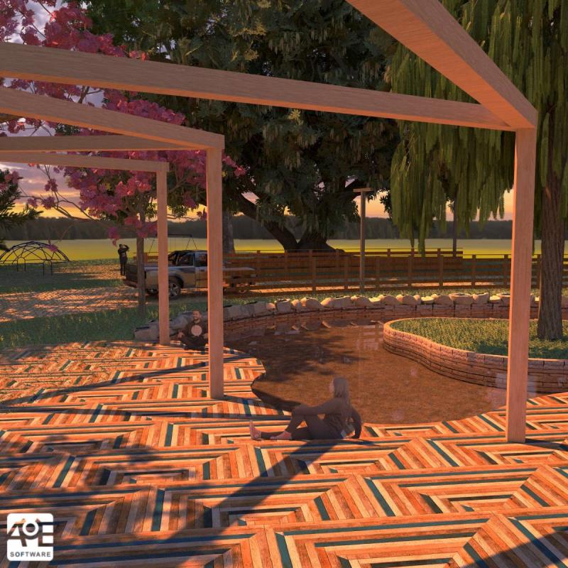 Imagem renderizada no VisualPLAN. A imagem foi gerada com a atualização BETA do renderizador LuxCore.