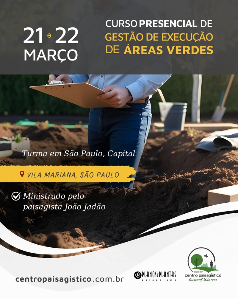 Curso de Gestão de Execução de Áreas Verdes acontece em São Paulo