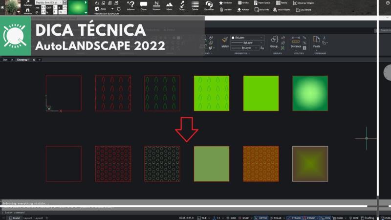 AutoLANDSCAPE 2022: Controle de Desenhos e Configuração das Cores de Hachuras