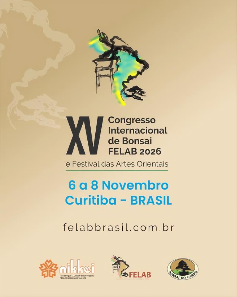 XV Congresso Internacional de Bonsai FELAB Brasil 2026 em Curitiba