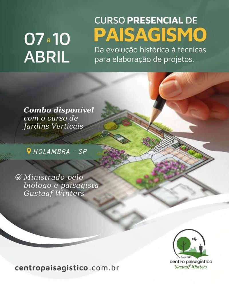 Curso de Paisagismo Promove Imersão Técnica em Abril em Holambra