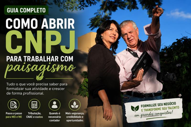 Como abrir CNPJ para trabalhar com paisagismo: guia para formalizar sua atividade