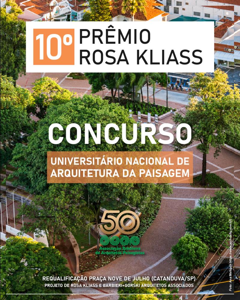 Prêmio Rosa Kliass 2026 abre inscrições: concurso nacional valoriza novos talentos do paisagismo
