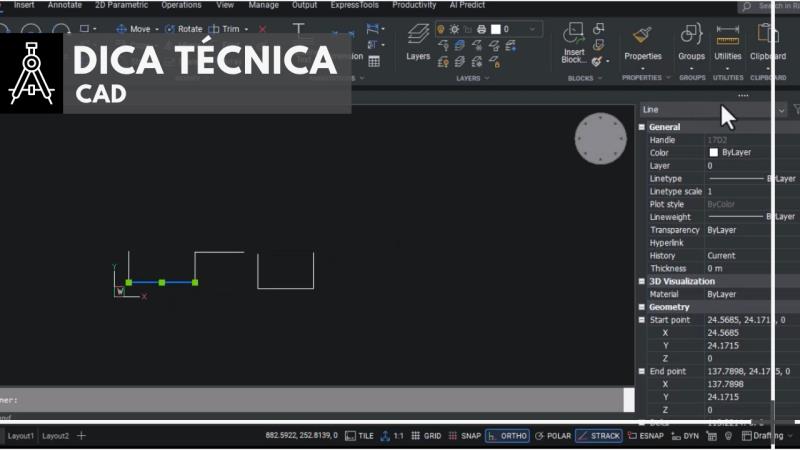 CAD: Convertendo linhas em polilinhas no CAD usando o PEDIT
