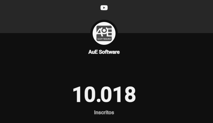 10 mil inscritos! AuE Software celebra grande marco no YouTube