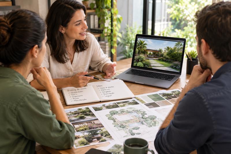 Como transformar o briefing do cliente em um projeto de paisagismo