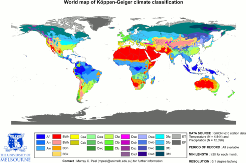 Classificação climática de Köppen-Geiger