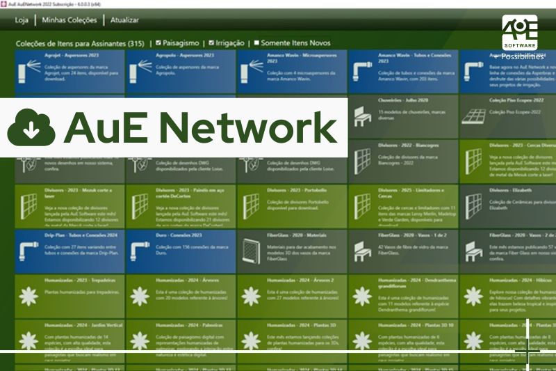 Novas plantas no Paisagismo Digital e AuE Network